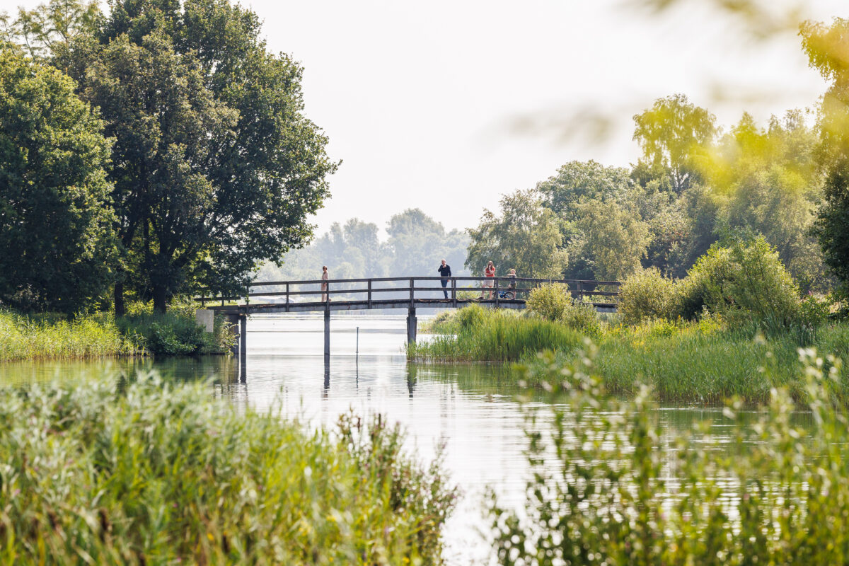 Vergezicht in het recreatiepark De Groene Ster in Leeuwarden