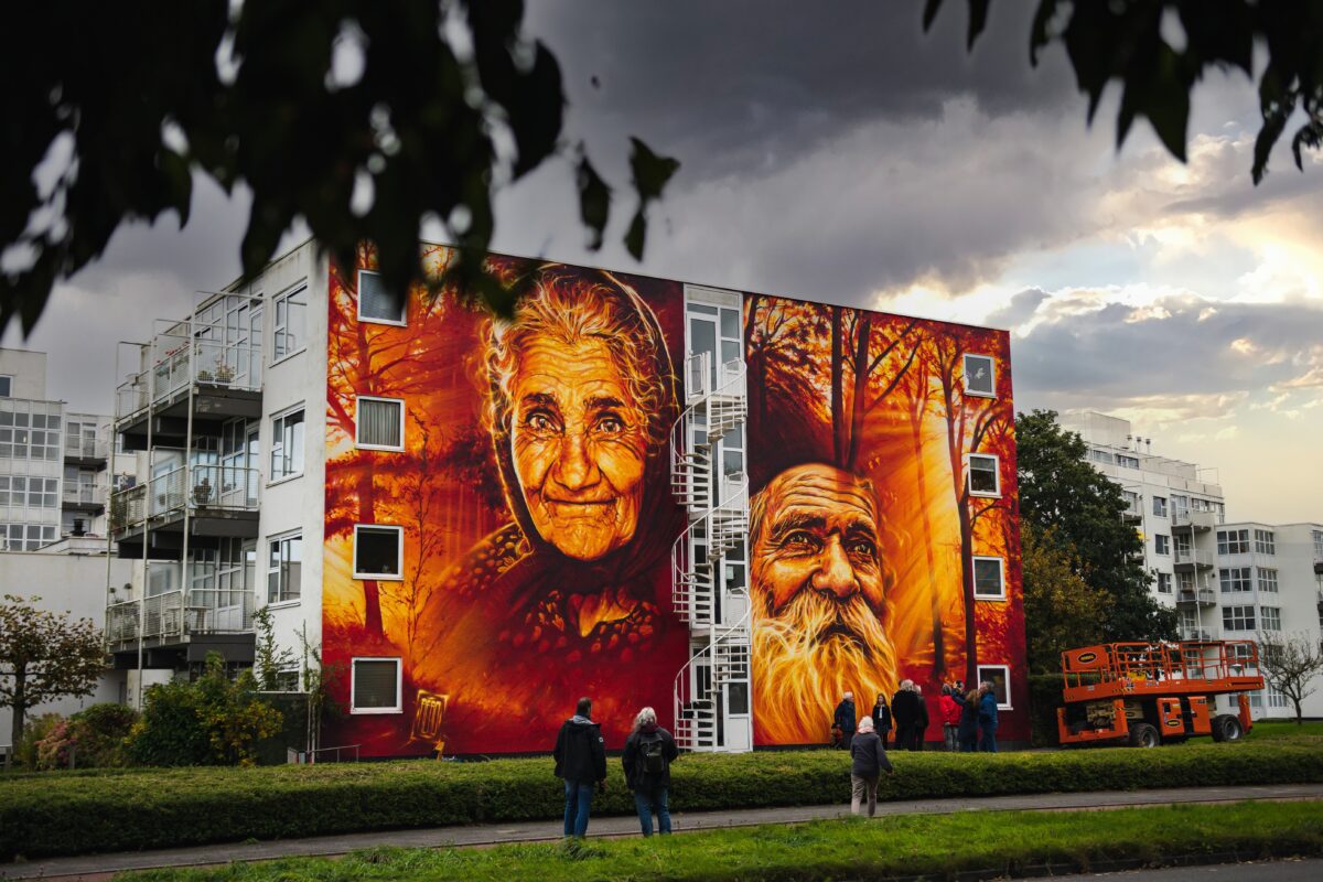 Een graffiti mural in Leeuwarden