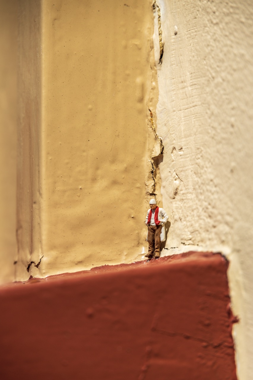 Netherlands, Leeuwarden, Gids rondleiding, Bagijnestraat, Miniature People